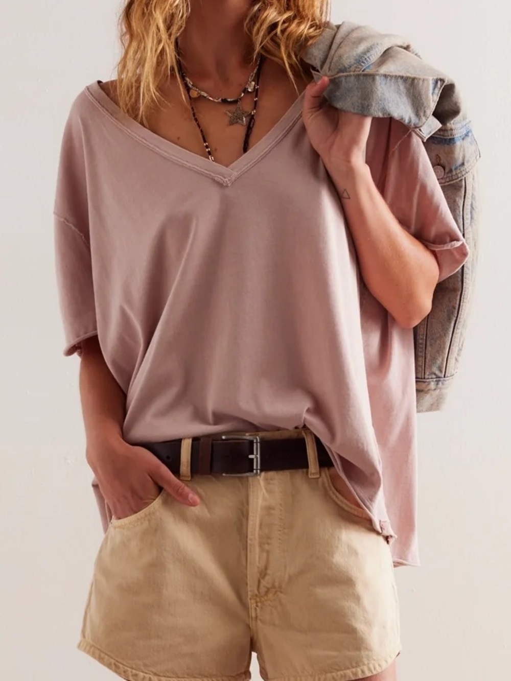 Free People We The Free Nina V-Necl Tee : Medium